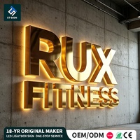 Panneau d'affichage LED personnalisé Shuntai, signalétique commerciale, étanche, extérieur, panneau rétroéclairé en acrylique 3D pour boutique, magasin, hôtel, façade de vitrine