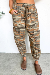 Pantalones <span class=keywords><strong>Jogger</strong></span> de Camuflaje Verde con Cordón y Cintura Elástica para <span class=keywords><strong>Mujer</strong></span>, Ropa de Boutique al por Mayor Dear-Lover - Product Image 2