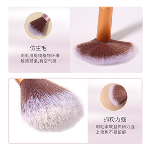 ชุดแปรงแต่งหน้า LMLTOP 5 ชิ้น ขนแปรงสังเคราะห์ ด้ามอลูมิเนียม รูปทรงแบน สำหรับอายแชโดว์และตกแต่งคิ้ว - Product Image 5