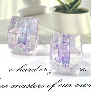 Acrylic Square <b>Beads</b> Mixed Colors 10Pcs For Bracelet Making DIY Jewelry Accessories - Product Image 3