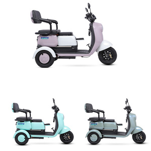 Tricycle électrique pour adultes, scooter à trois roues avec rangement, tricycle cargo à siège arrière, tricycle électrique à carrosserie ouverte - Product Image 6