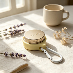 Custom Mini Aluminum Jar with Silicone Sleeve &amp; Keychain | Refillable <strong>Travel</strong> <strong>Container</strong> for Lip Balm &amp; Solid Perfume | Wholesale - Product Image 2