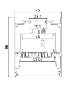 Mặt Dây Led Lên Xuống Đèn Tuyến Tính, Mặt Dây Chuyền Ánh Sáng Tuyến Tính Có Thể Liên Kết Được Đèn Led Dây Chuyền Tuyến Tính Dali 1500Mm 1800Mm 2400Mm - Product Image 6