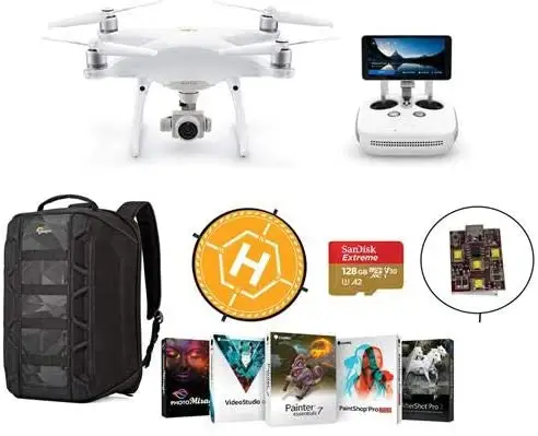 100% Original and New Sealed for DJI Phantom 4 Pro+ V2.0 Quadcopter Drone with 5.5-inch FHD Screen Remote Controller - Bundle