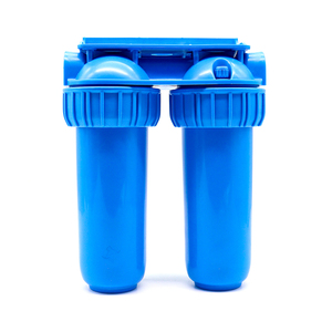 <span class=keywords><strong>Filtre</strong></span> à <span class=keywords><strong>eau</strong></span> mural standard 10"x2.5" à 2 étages bleu avec entrée et sortie en laiton de 10 1/2 pouces pour usage domestique - Offre Spéciale - Product Image 1