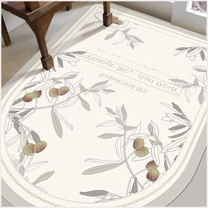 Alfombra ovalada floral de PVC para puerta, antideslizante, para entrada de casa, cocina, fácil de limpiar, limpieza localizada - Product Image 1