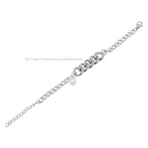 Trendy Male Trendy Female <b>Titanium</b> Steel Pearl Simple Bracelet Bracelet Accessories Tanjing - Product Image 5