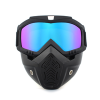Masque de moto coupe-vent avec lunettes HD, nouveau style été 2024, masque intégral pour la conduite