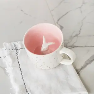 아이 학생 생일 선물 500 ml 사기그릇 찻잔 손잡이를 가진 주문 귀여운 동물성 세라믹 컵