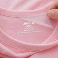 Étiquettes de vêtements lavables en PET avec logo personnalisé, transfert thermique DTF, OEM ODM, faible MOQ, directement de l'usine