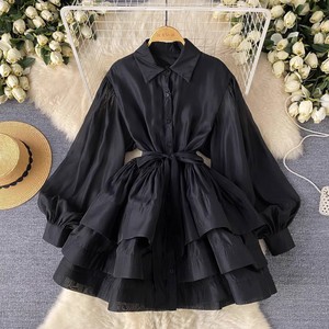 Vestido de Verano de Alta Gama con Mangas Farol <span class=keywords><strong>para</strong></span> <span class=keywords><strong>Mujer</strong></span>, con Diseño de Lazos y Cintura Ajustada, <span class=keywords><strong>Elegante</strong></span> Vestido Estilo <span class=keywords><strong>Pastel</strong></span> - Product Image 4