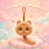 Gantungan Kunci Boneka AI, Mainan Boneka Interaktif dengan Ekspresi Lembut dan Sentuhan Responsif untuk Anak Usia 5-7 Tahun, Hadiah