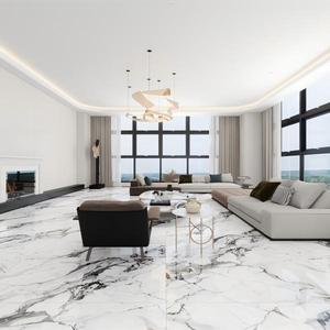 Baldosa de Porcelana con Aspecto de Mármol Blanco Italiano de Primera Calidad, 600x1200mm, Alto Brillo, 9mm de Grosor, Antibacteriana, Garantía de 5 Años para Pared y Suelo - Product Image 5