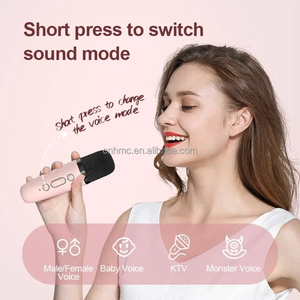 RK-02 Nuovo Microfono Karaoke Portatile Rosa per Famiglia, KTV, Feste all'Aperto, Audio USB Wireless Bluetooth con Altoparlante - Product Image 2