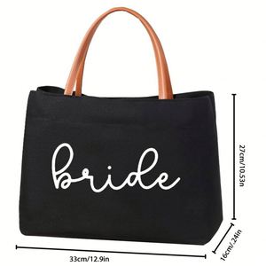 Bolsa de Lona para Despedida de Soltera y Fiesta Nupcial, Bolso Personalizado de Gran Capacidad para Novia y Damas de Honor - Envío Directo - Product Image 5