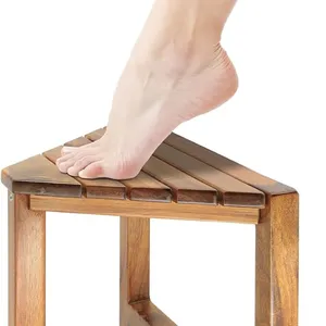 淋浴脚垫12个用于剃须腿的淋浴凳，适合小淋浴空间的小转角浴室长凳-浴海