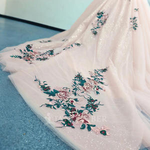 Para Jancember ANY02 Sweetheart encaje Floral fiesta de noche hasta el suelo vestido de baile brillo rebordear apliques de cristal para debutantes - Product Image 6