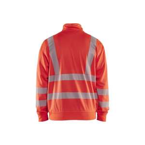 BLAKLADER - 356425385500M Hi-Vis Sweatshirt demi-zip Rouge-EAN 7330509831625 HI-VIS WORKWEAR - Product Image 2