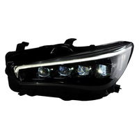 Phare avant à matrice LED complète modifié pour Infiniti Q50 Q50L Q50S 2015-2019 avec lentille de projecteur, DRL et assemblage bleu de bienvenue