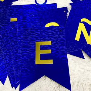 DECORACIONES DE FIESTA BARATAS BANDERINES PARA FELIZ CUMPLEANOS LETRA DORADO LASER - Product Image 5