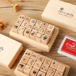 Juego de <span class=keywords><strong>Sellos</strong></span> de Madera de 18 Piezas por Caja, Colección de la Vida Diaria, <span class=keywords><strong>Sellos</strong></span> Decorativos para Diario y Manualidades - Product Image 1