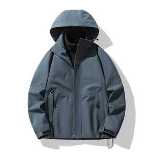 Outdoor Fleece Lined 3 In 1 Windproof Jacket Unisex Workwear Uniform With Embroidery Custom Logo - Product Image 4