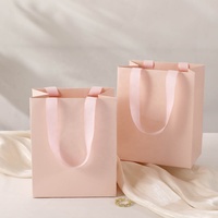 Boîte à bijoux en papier rose avec logo personnalisé, sac cadeau pour bijoux, emballage cadeau pour bijoux, boîte à collier, boîte à bagues, boîte à boucles d'oreilles