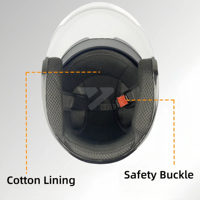 Casque de moto demi-face respirant pour vélo électrique, vente en gros d'usine
