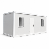 Maison conteneur modulaire de 20 pieds, démontable, à emplacement personnalisable, en panneaux sandwich d'acier, pour appartement préfabriqué, chambre ou atelier