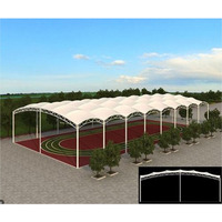 Structure de membrane tendue moderne haute résistance pour terrain de padel et tente de terrain de football avec conception ignifuge et durable