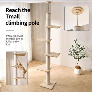 OEM ODM Multi-strato di legno solido Tianzhu torre gatto albero moderno altezza regolabile per il natale di Halloween grande albero gatto giocattoli per animali domestici - Product Image 3