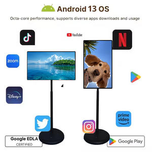 Smart <span class=keywords><strong>TV</strong></span> Portatile da 32 Pollici <span class=keywords><strong>Nero</strong></span> con Schermo Touch Ricaricabile, <span class=keywords><strong>TV</strong></span> Android con Ruote su Supporto, 128GB - Product Image 3