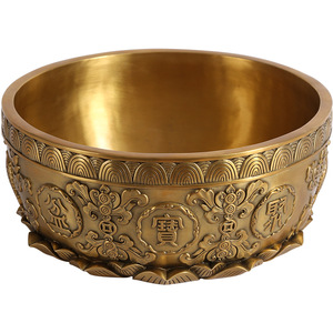 Ornement de bassin en cuivre, bol rond en laiton, décoration pour la maison et le bureau, cadeau - Product Image 4