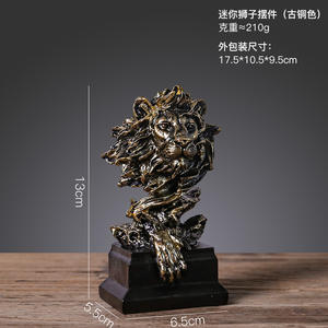 Artesanía <span class=keywords><strong>de</strong></span> resina Decoración del hogar <span class=keywords><strong>Rey</strong></span> Cabeza <span class=keywords><strong>De</strong></span> León Cabeza <span class=keywords><strong>de</strong></span> animal pintada a mano Escultura <span class=keywords><strong>de</strong></span> resina - Product Image 6