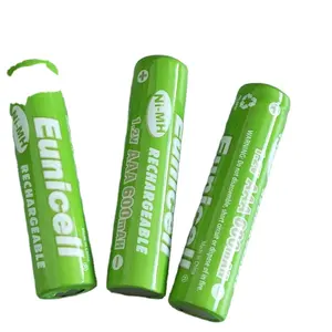 Eunicell 1.2v AA 600mAh NiMh נטענת סוללות חדש 4pcs שלפוחית כרטיס