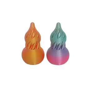 Jouet à charnière imprimé en 3D, écologique, anti-stress, en forme de gourde, spirale, couleur et taille personnalisables, jeu tourbillon bicolore - Product Image 5