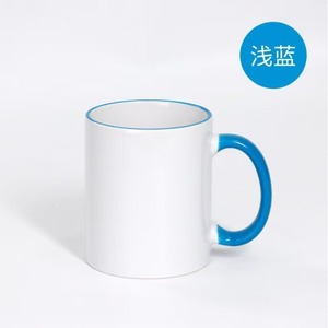 แก้วเซรามิค Loyalty ขอบและหูจับสีสันสดใส พิมพ์ลายด้วยความร้อน สำหรับแจกเป็นของขวัญ - Product Image 5