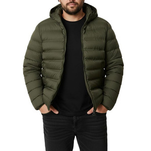 Blouson matelassé à capuche style urbain personnalisé pour homme, coupe ajustée, imperméable, coupe-vent, logo frontal, faible MOQ, meilleure qualité, hiver - Product Image 2