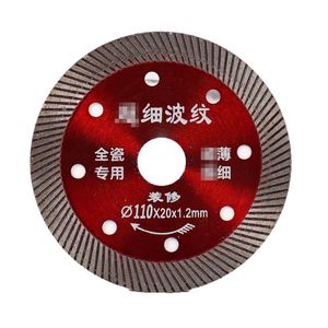 Disque de coupe tout céramique King 110x20x1,2mm à ondulation fine pour la décoration de carreaux vitrifiés - Product Image 1