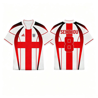Service OEM, t-shirt personnalisé pour adultes, style rétro d'été, léger et respirant, maillot de football, nom de l'équipe, t-shirts pour hommes