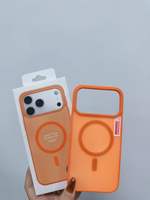 Coque de téléphone magnétique transparente en TPU+PC dépoli pour iPhone 17 16 15 14 Pro Max, emballage en boîte