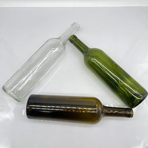 Bouteille à vin en verre ambré vert <span class=keywords><strong>de</strong></span> qualité supérieure <span class=keywords><strong>de</strong></span> 375 ml et 750 ml avec bouchon en polymère pour le stockage du vin rouge, du porto et des liqueurs - Product Image 5