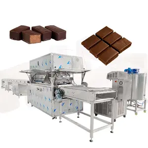 OCEAN Hot Sale Chocolate Wafer Stick Candy Coating Production Line Mini Chocolate Enrobe Machine with Belt