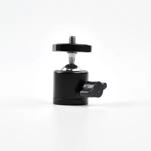 Zwart 360 Graden Mini Statief Ball Head 1/4 "Schroef Mount Stand Dslr Dv Camera Accessoires