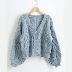 OEM Knitwear Manufacturers Hand Crochet Cardigan <strong>Donna</strong> Sweater Custom Long Sleeve Ladies Handmade Crochet Cardigan for Women - Product Image 2