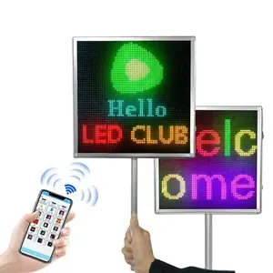 Led Handheld Billboard Oplaadbare Kleur Reclame Led Display Scherm Bluetooth Diy Programmeerbaar Bericht Teken Commercial
