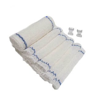 Pansement médical pour plaies, bandage élastique en crêpe rouge, couleur naturelle, 97% coton, 3% élasthanne, certifié CE avec clip élastique - Product Image 3