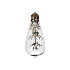 Bombilla LED de filamento ST64 E27 1.8W, luz cálida, diseño estrellado, ideal para ambientar espacios y crear una atmósfera. - Product Image 1
