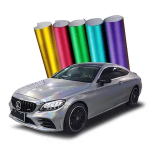 Muestras gratis láser de siete colores que cambia de color PET TPU películas de coche PPF película de protección de pintura auto wrap1.52 * 18m/rollo de vinilo para envoltura de coche