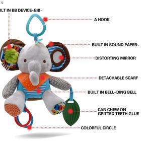 Jouet en peluche berceau pendentif bébé jouet multi-sensoriel Silicone activité et dentition éléphant bébé lit suspendu jouet - Product Image 2
